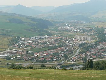 pohľad z hradu na mesto Stará Ľubovňa