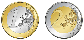 1 a 2 eurá